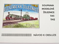 Elektrická železnice - velikost 0 - 1:45 - souprava modelové železnice 1141 1142 - návod k obsluze - 1991 - ETS spol. s r. o. Praha