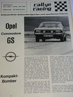 Opel Commodore GS - 1968 - prospekt