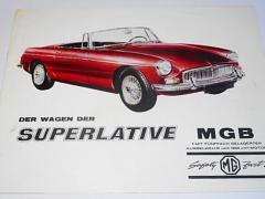 MG - Der Wagen der Superlative MGB - prospekt - 1966