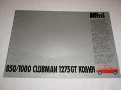 Mini 850/1000 Clubman 1275 GT Kombi - prospekt