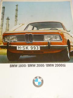 BMW 1800, BMW 2000, BMW 2000 tii - prospekt - 1971