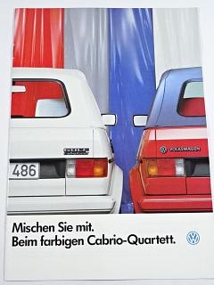 Volkswagen - Golf Cabrio Quartett - prospekt - 1986