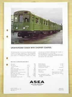 ASEA - Underground coach with chopper control - prospekt - 1973