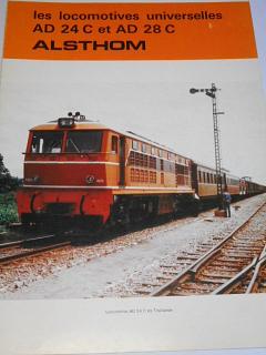 Alsthom - les locomotives universelles AD 24 C et AD 28 C - prospekt - 1979
