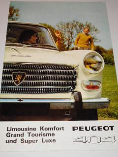 Peugeot 404 Limousine Komfort, Grand Tourisme und Super Luxe - prospekt - 1968