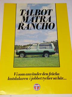 Talbot Matra Rancho - prospekt - 1981