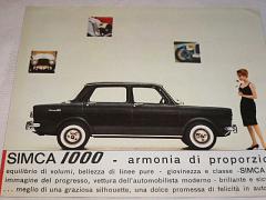 Simca 1000 - armonia di proporzioni - prospekt