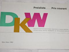 DKW- Preisliste - 1962