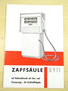 Adast 8911 - Zapfsäule mit Rollenzählwerk mit Liter- und Preisanzeige - für Kraftstoffabgabe - prospekt - Adamovské strojírny, Adamov - Kovo
