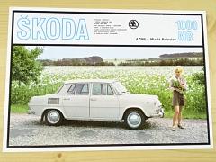 Škoda 1000 MB - prospekt - AZNP Mladá Boleslav