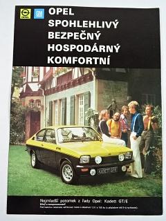 Opel - Kadett, Ascona, Manta, Caravan, Rekord, GT/E - prospekt