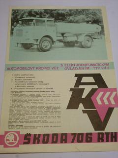 Škoda 706 RTH  AKV - Karosa - automobilový kropící vůz - prospekt