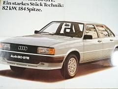 Audi 80 GTE - prospekt - 1982