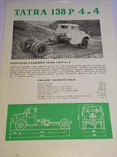 Tatra 138 P 4 x 4 - podvozek s kabinou - 1964 - prospekt