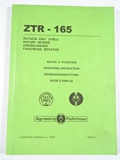 ZTR-165 - rotační žací stroj - návod k používání - 2000 - Agrostroj Pelhřimov