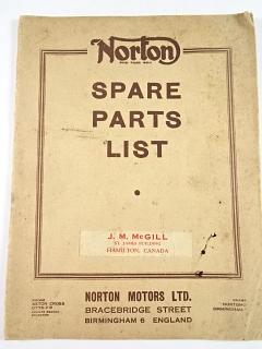 Norton - Spare Parts List