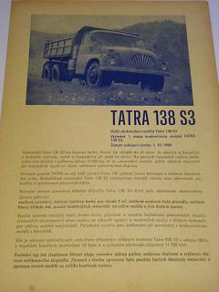 Tatra 138 S3 - 1966 - prospekt