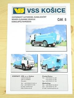 Liaz 18.23 KB - CAK 8 - cisternový automobil kanalizačný - prospekt - 2002 - VSS Košice