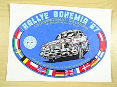 Rallye Bohemia - Mladá Boleslav - Škoda - 1987 - samolepka