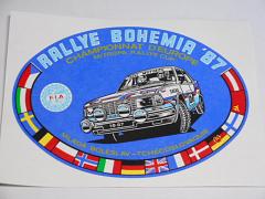 Rallye Bohemia - Mladá Boleslav - Škoda - 1987 - samolepka