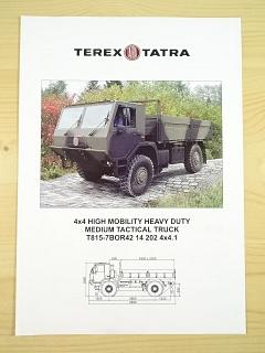 Tatra T815-7BOR42 14 202 4x4.1 - vysoce mobilní střední taktické nákladní vozidlo 4x4 pro náročný provoz - prospekt - TEREX TATRA