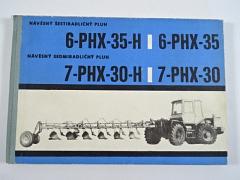 Návěsný šestiradličný pluh 6-PHX-35-H, 6-PHX-35 - návěsný sedmiradličný pluh 7-PHX-30-H, 7-PHX-30 - návod k obsluze + katalog součástí