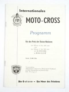 Internationales Moto-cross - Programm Für den Preis der Ostsee-Nationen - 10. Juli 1966 - Wolgast