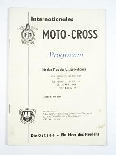 Internationales Moto-cross - Programm Für den Preis der Ostsee-Nationen - 10. Juli 1966 - Wolgast + Ausschreibung