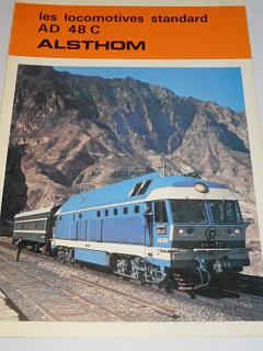 Alsthom - les locomotives standard AD 48 C - prospekt - 1979