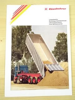 Kässbohrer - Luftgefederte Hinterkipp - Sattelanhänger, überzeugend durch ihren Nutzlastvorteil - prospekt - 1990