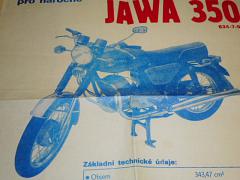 JAWA 350 typ 634-7-02 - plakát - Mototechna - 1981