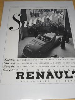 Renault - reklama ze starého časopisu - 1935