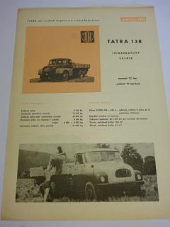 Tatra 138 - třínápravový valník - 1961 - prospekt