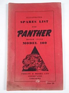 Panther - Illustrated Spares List for Panther Motor Cycle Model 100