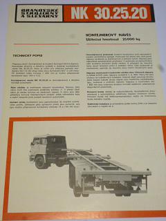 BSS - NK 30.25.20 kontejnerový návěs, Liaz - prospekt - 1970