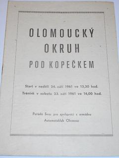 Olomoucký okruh Pod kopečkem - 24. září 1961 - progran