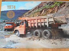 Tatra - nástěnný kalendář 1974 - Tatra 148, 813, 613