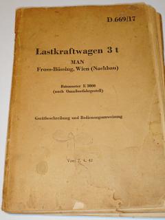 MAN E 3000 - 1942 - Lastkraftwagen 3 t - Gerätbeschreibung und Bedienungsanweisung - D 669/17 - Wehrmacht