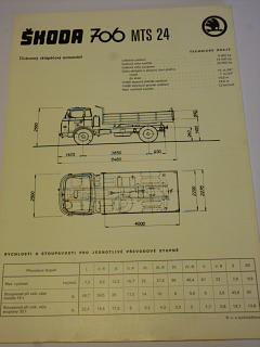Škoda 706 MTS 24 třístranný sklápěčový automobil - prospekt