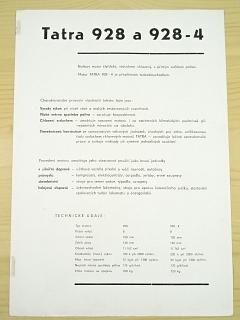 Tatra 928 a 928-4 - 1962 - prospekt - naftový motor čtyřdobý vzduchem chlazený