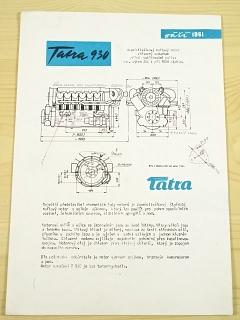 Tatra 930 - dvanáctiválcový naftový motor - 1961 - prospekt