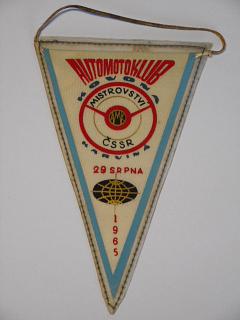 Automotoklub Kovona  - Mistrobství ČSSR Karviná 29. srpna 1965 - vlaječka