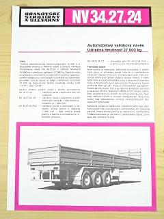 BSS - NV 34.27.24 automobilový valníkový návěs - prospekt