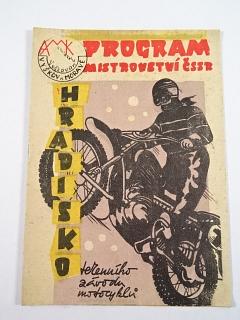 Hradisko - program mistrovství ČSSR terénního závodu motocyklů - V. ročník - 1. 5. 1963 - AMK Vyškov