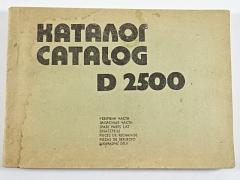 Katalog D 2500 - náhradní díly - licence Perkins - motor D 3.152