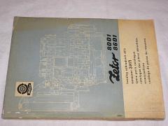 Zetor 8001 - 8601 - katalog náhradních dílů - 1975