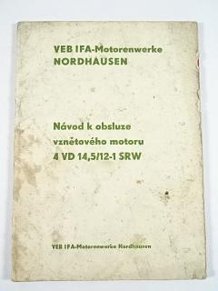 IFA - návod k obsluze vznětového motoru 4 VD 14,5/12-1 SRW - 1986