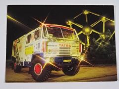 Tatra 815 - Paříž - Moskva - Ulanbator - Peking - 1995 - pohlednice - Karel Loprais - podpis