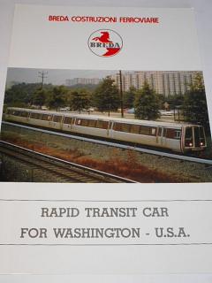 Breda - Rapid transit car for Washington - U.S.A. - prospekt