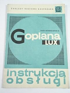 ZRK - Goplana Lux - radioodbiornik - instrukcja obslugi - 1967